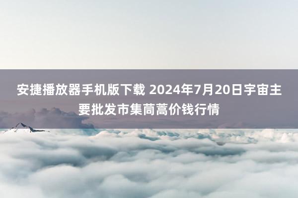 安捷播放器手机版下载 2024年7月20日宇宙主要批发市集茼蒿价钱行情