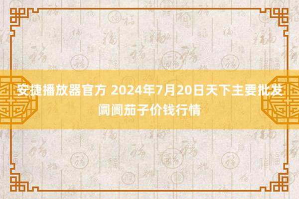 安捷播放器官方 2024年7月20日天下主要批发阛阓茄子价钱行情