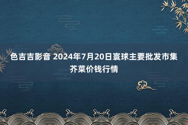 色吉吉影音 2024年7月20日寰球主要批发市集芥菜价钱行情