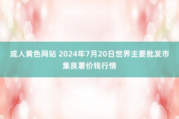 成人黄色网站 2024年7月20日世界主要批发市集良薯价钱行情