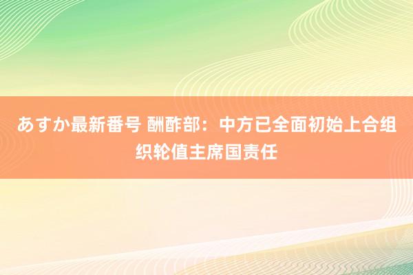 あすか最新番号 酬酢部：中方已全面初始上合组织轮值主席国责任