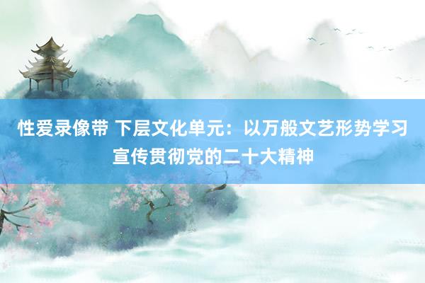 性爱录像带 下层文化单元：以万般文艺形势学习宣传贯彻党的二十大精神