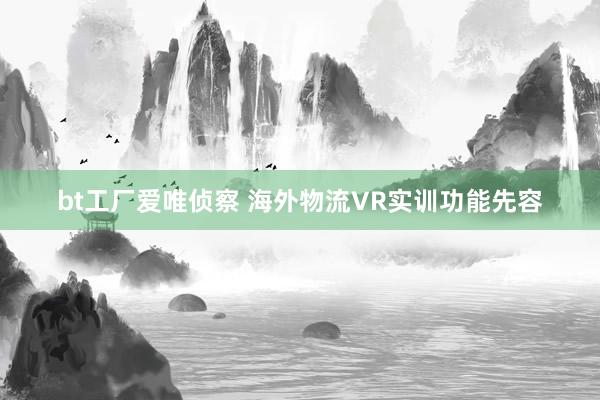 bt工厂爱唯侦察 海外物流VR实训功能先容